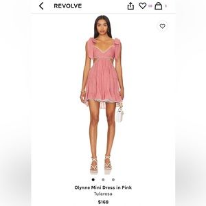 Tularosa | Olynne Mini Dress in Pink | NWT size Large